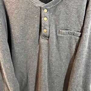 Lee Gray Regular Fit Long Sleeve Shirt Men's XXL